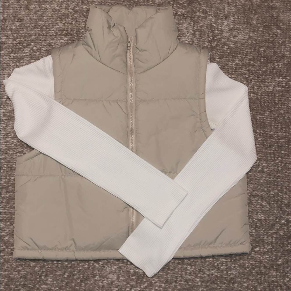 Tan Puffer Vest